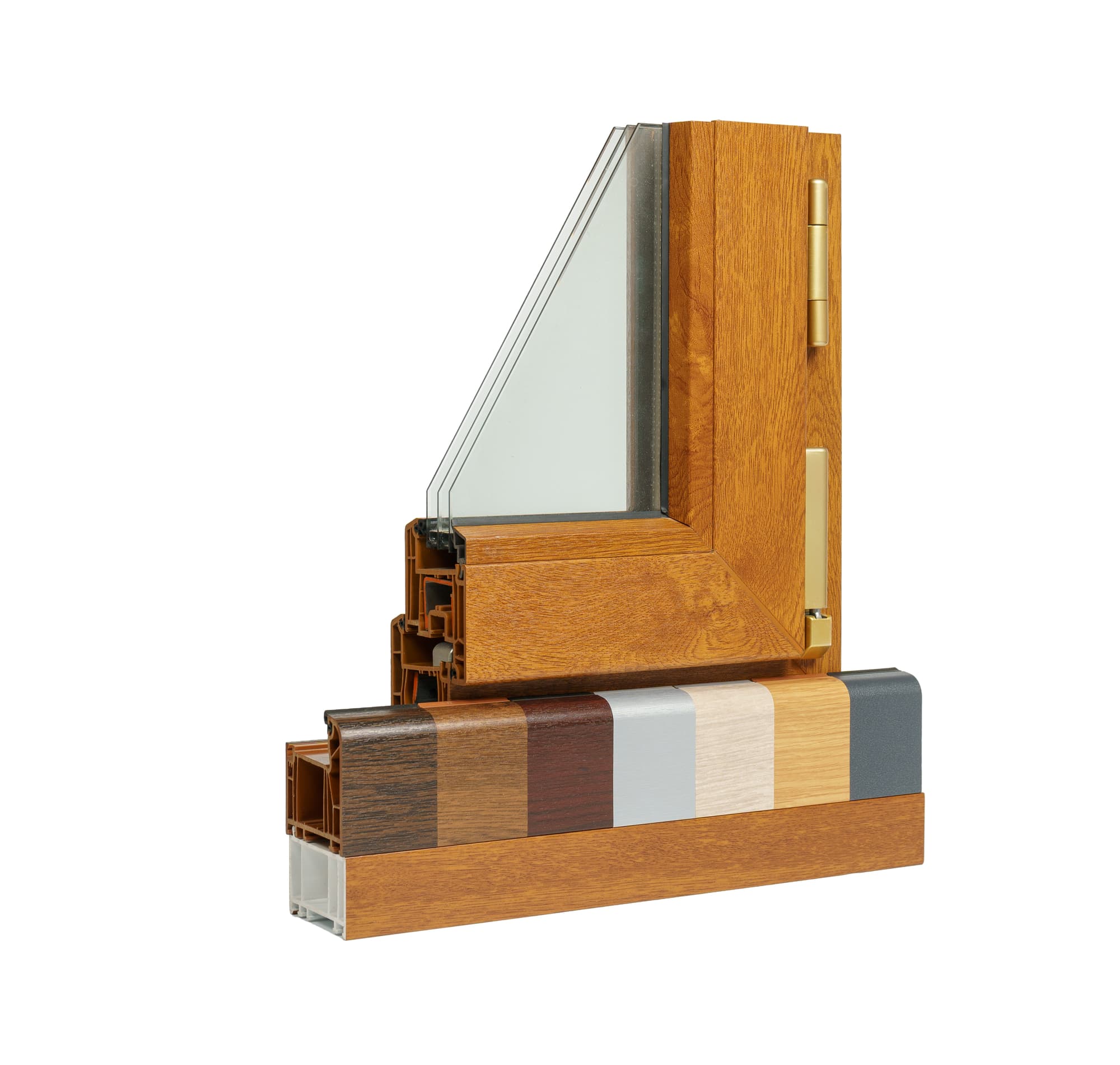 Пример ламинации оконного блока