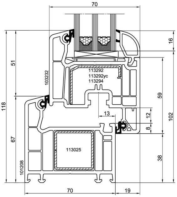 Рама арт.101208 - Створка арт.103232